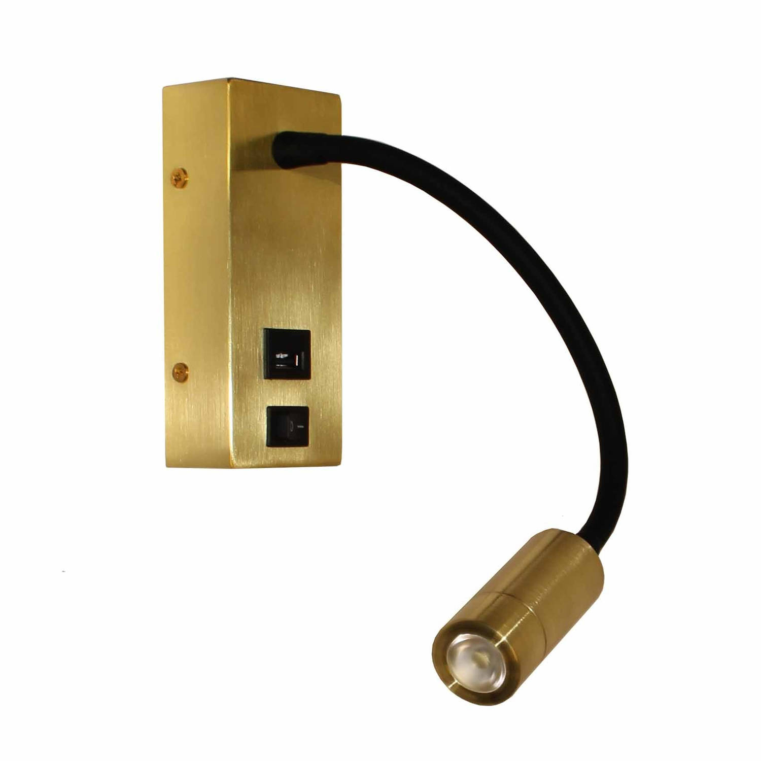 Artdelight Wandlamp Easy USB mat goud