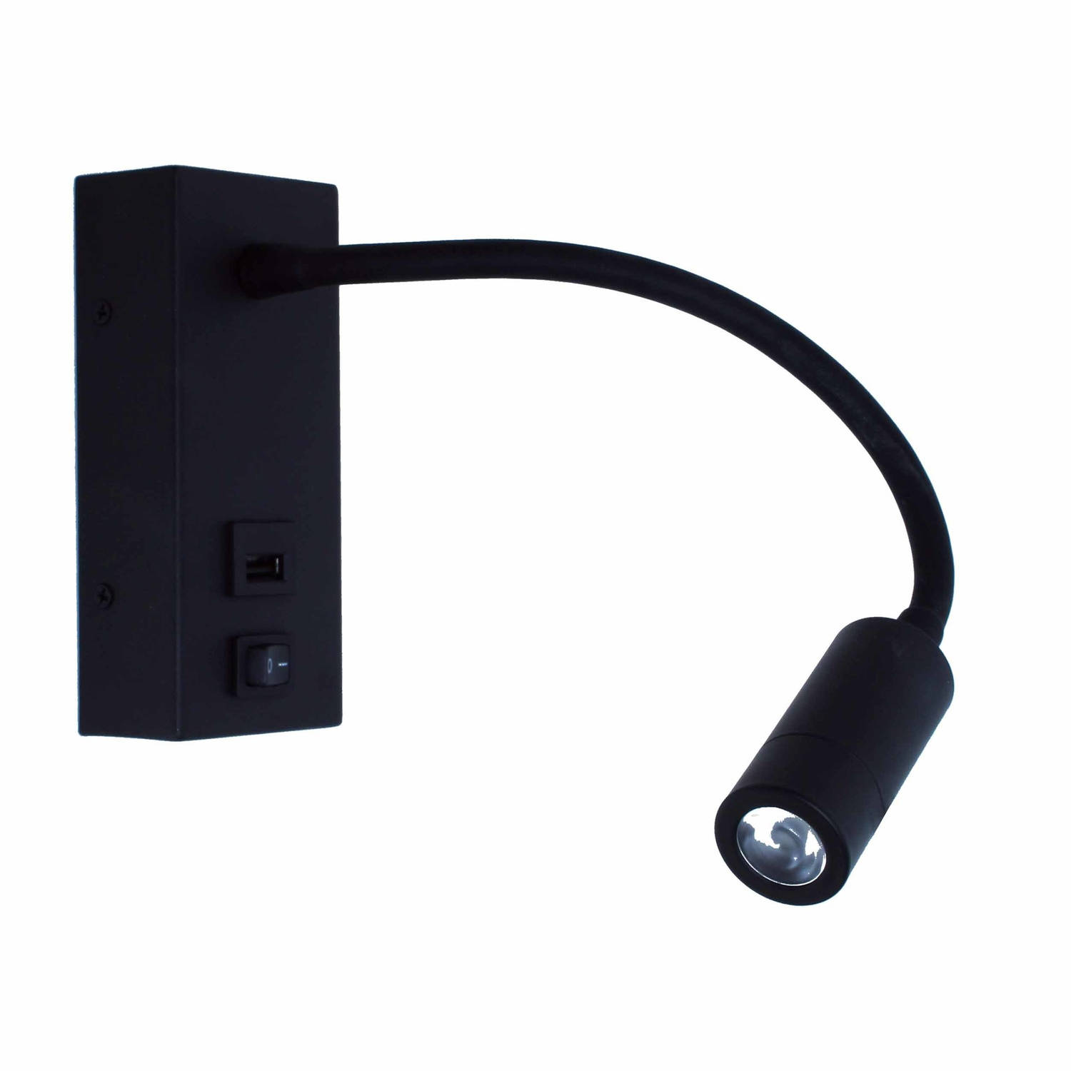 Artdelight Wandlamp Easy USB zwart