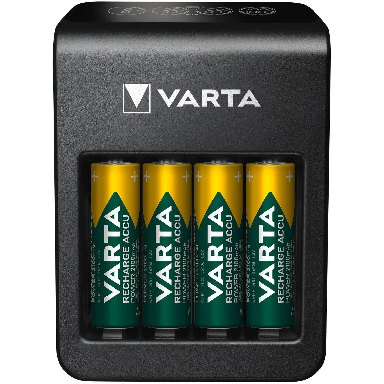 Varta LCD Plug-Plus Batterijlader NiMH AAA (potlood), AA (penlite), 9 V (blok) Incl. oplaadbare batt