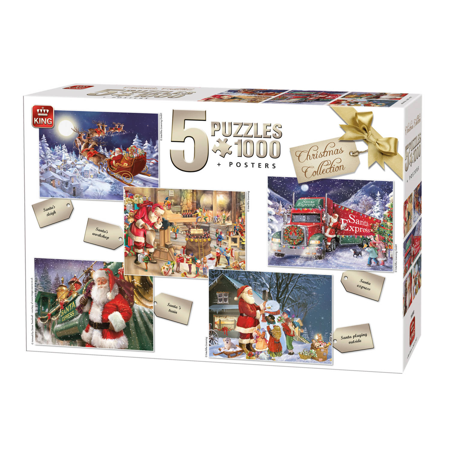 Op risico ongebruikt Verstrikking King Kerst Collection 5-in-1 puzzel - 5x1000 stukjes | Blokker