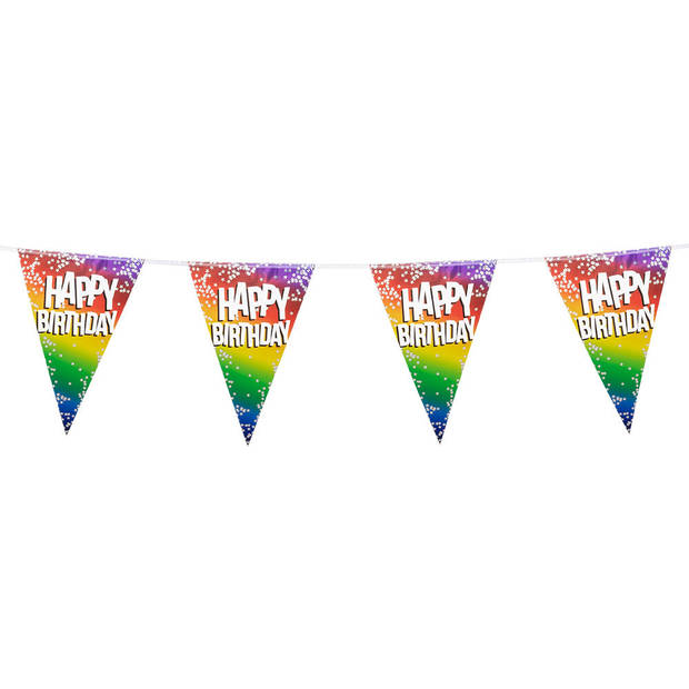 Boland PE vlaggenlijn - 6m - Happy birthday - Regenboog - Vlaggenlijnen