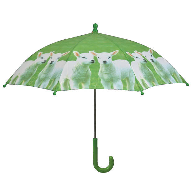 Esschert Design kinderparaplu lammetjes 71 cm polyester groen