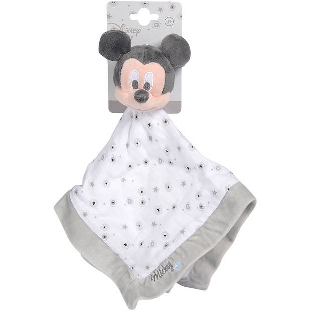 Nicotoy knuffeldoekje Disney Mickey Mouse 40 cm pluche wit