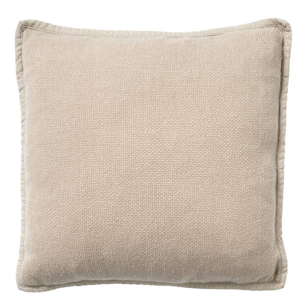 Dutch Decor - BOWIE - Sierkussen 45x45 cm - van gewassen katoen - Pumice Stone - beige