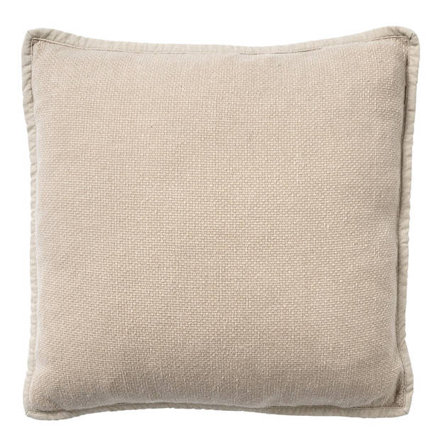 Dutch Decor - BOWIE - Sierkussen 45x45 cm - van gewassen katoen - Pumice Stone - beige