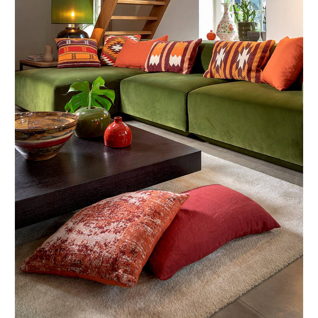 Dutch Decor - LINN - Kussenhoes 40x60 cm - 100% linnen - Potters Clay - oranje