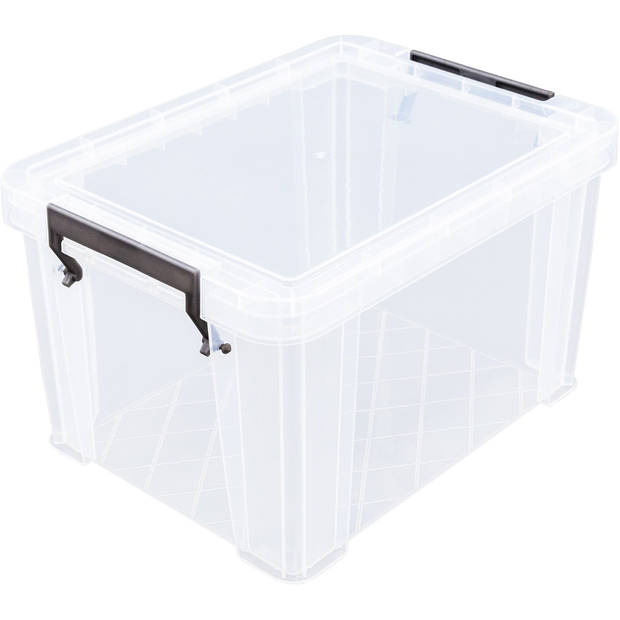 Whitefurze - Allstore Opbergbox Afsluitbaar 36 liter - Polypropyleen - Transparant