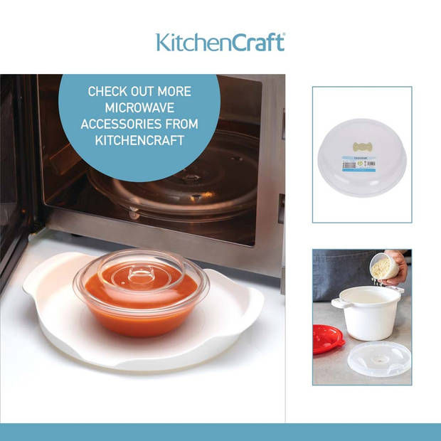 KitchenCraft - Magnetron cover - 26cm - Spatdeksel - Met ventiel - KitchenCraft