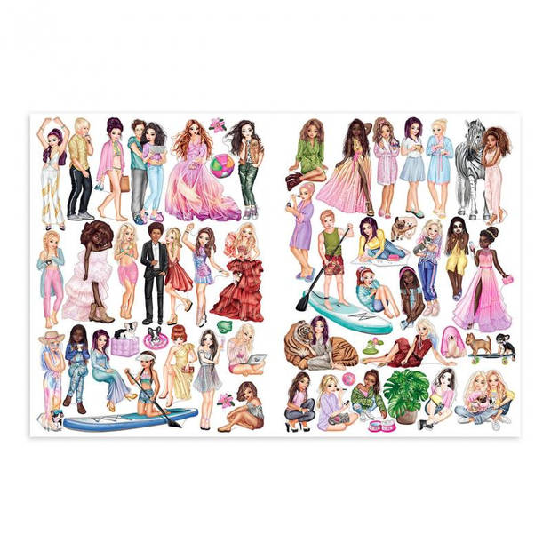 TOPModel stickerboek Stickerworld meisjes 33 x 25 cm papier