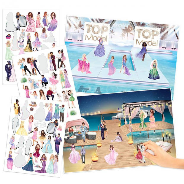 TOPModel stickerboek Glamour Stickerworld 33 x 25 cm papier