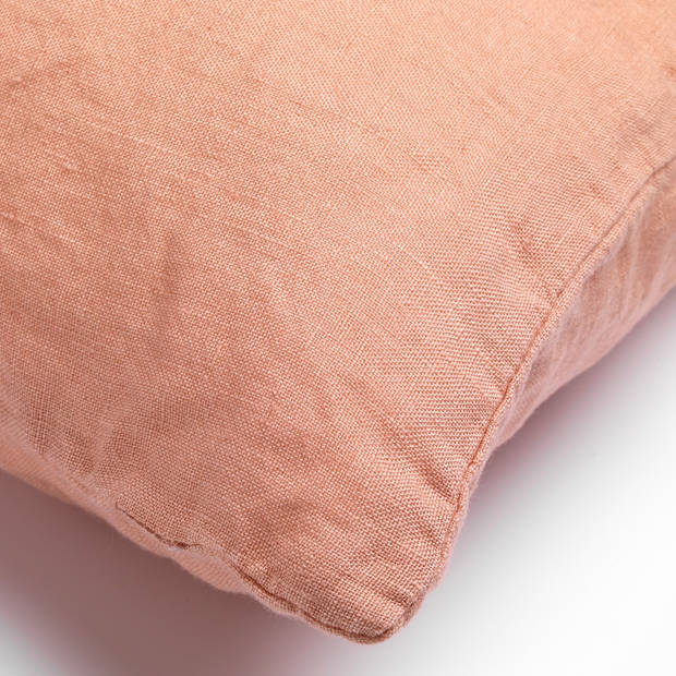Dutch Decor - LINN - Kussenhoes 45x45 cm - 100% linnen - effen kleur - Muted Clay - roze