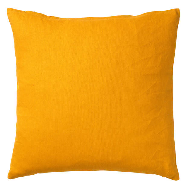 Dutch Decor - JAMES - Sierkussen 45x45 cm - duurzaam katoen – effen kleur - Golden Glow - geel
