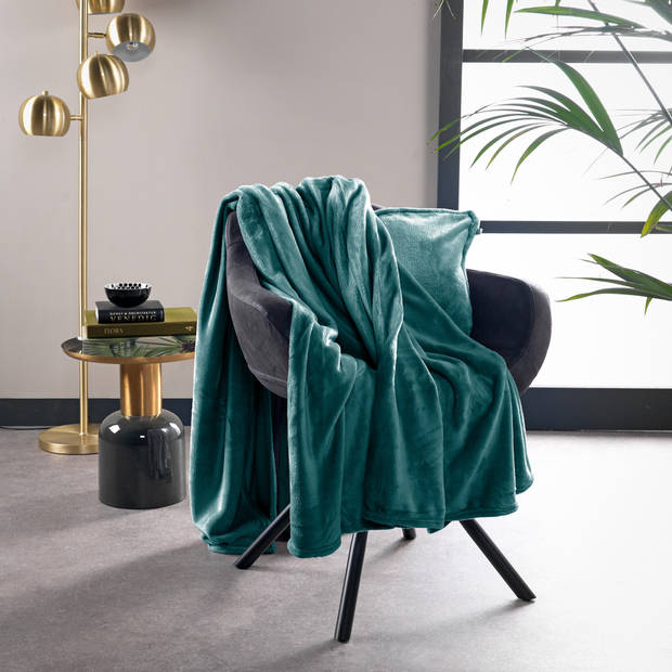 Dutch Decor - BILLY - Plaid 150x200 cm - flannel fleece - superzacht - Sagebrush Green - groen