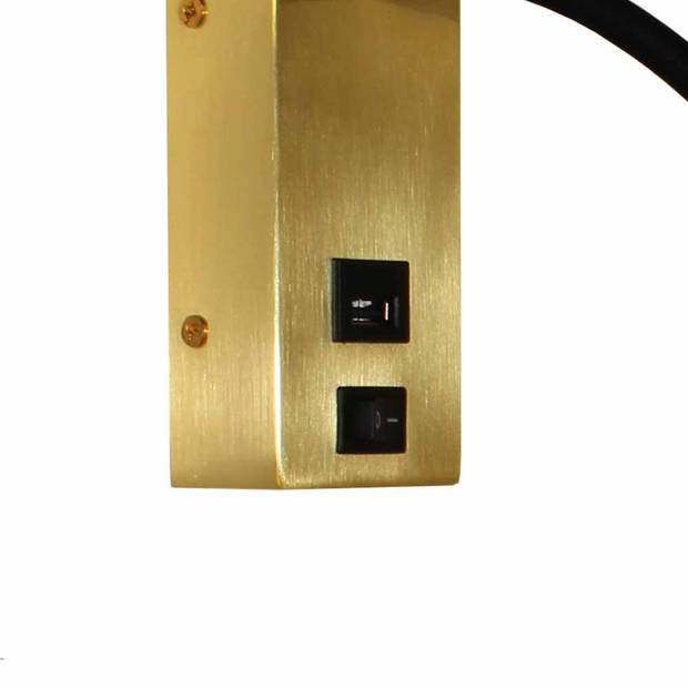 Artdelight Wandlamp Easy USB mat goud