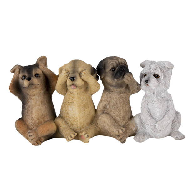 Clayre & Eef Multi Decoratie honden 19*6*9 cm 6PR4678