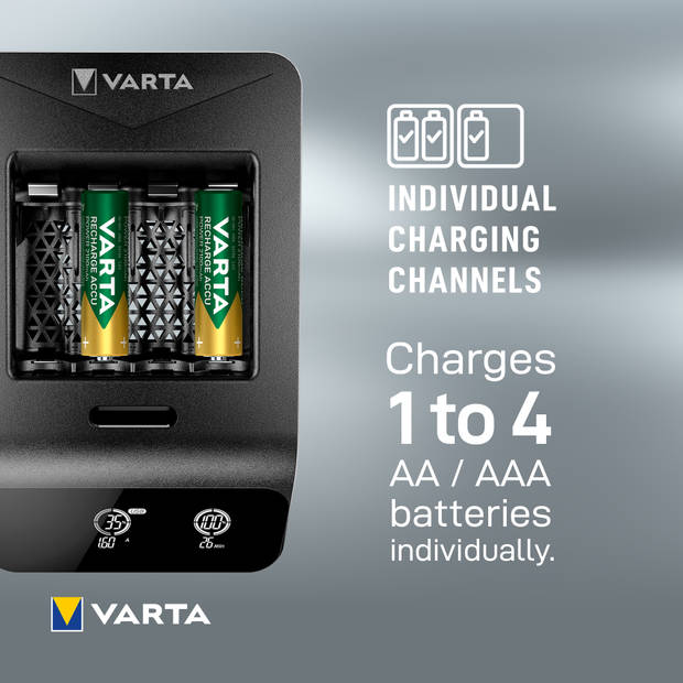 Varta LCD Smart Charger + 4x AA 2100 mAh