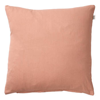 Dutch Decor - JAMES - Sierkussen 45x45 cm - duurzaam katoen - effen kleur - Muted Clay - roze