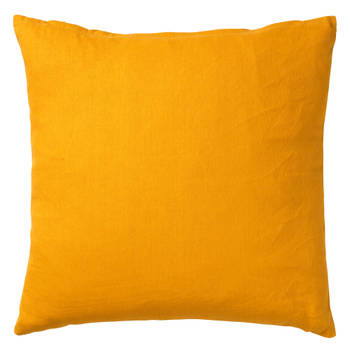 Dutch Decor - JAMES - Sierkussen 45x45 cm - duurzaam katoen – effen kleur - Golden Glow - geel