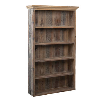 Clayre & Eef Wandkast 61x16x100 cm Bruin Hout Rechthoek Opbergkast Bruin Opbergkast