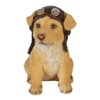 Clayre & Eef Bruine Decoratie hond 14*10*16 cm 6PR3368