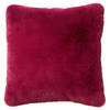 Dutch Decor - ZAYA - Kussenhoes 45x45 cm - bontlook - effen kleur - Red Plum - roze