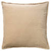 Dutch Decor - CAITH - Kussenhoes 50x50 cm - 100% katoen - velvet - lekker zacht - Pumice Stone - beige