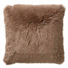 Dutch Decor - FLUFFY - Kussenhoes 45x45 cm - superzacht - effen kleur - Tobacco Brown - bruin