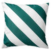 Dutch Decor - SANZENO - Buitenkussen 45x45 cm - waterafstotend en uv-bestendig - Sagebrush Green - groen en wit