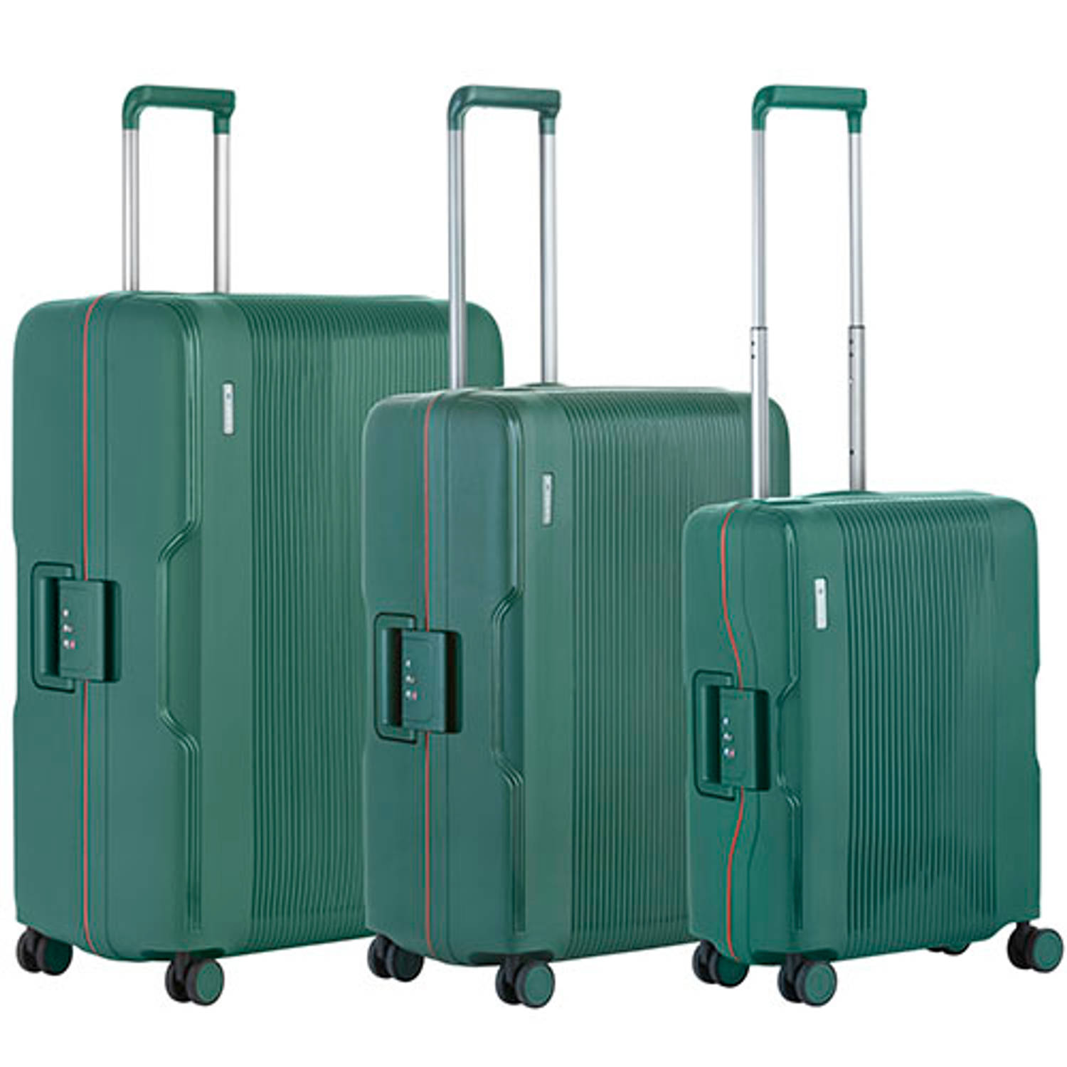 CarryOn Protector Luxe Kofferset - Reiskoffer met tsa-klikslot - Ultrasterk - Groen