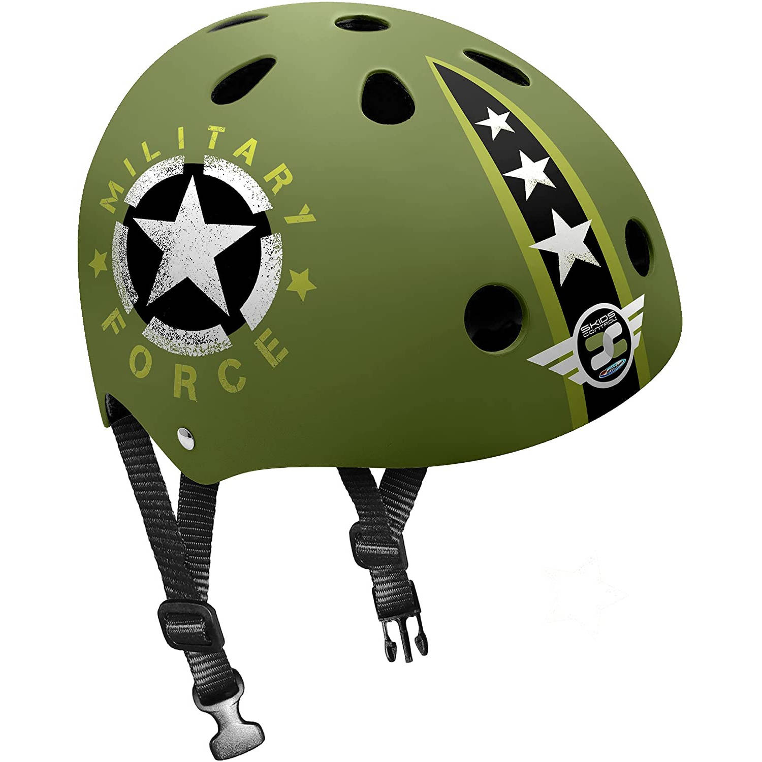 vliegtuigen Kritiek Gewoon Stamp helm Skids Control Military junior EPS/ABS groen maat 54-60 | Blokker