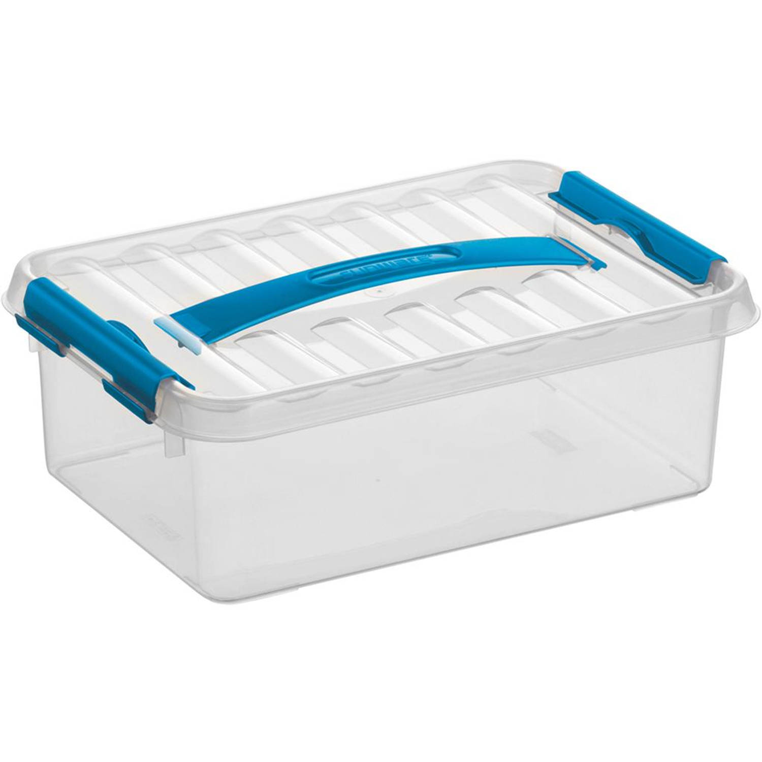 Sunware - Q-line opbergbox 4L transparant blauw - 30 x 20 x 10,4 cm