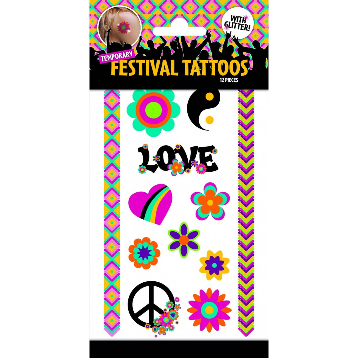 Funny Products neptattoos Festival papier 12 stuks