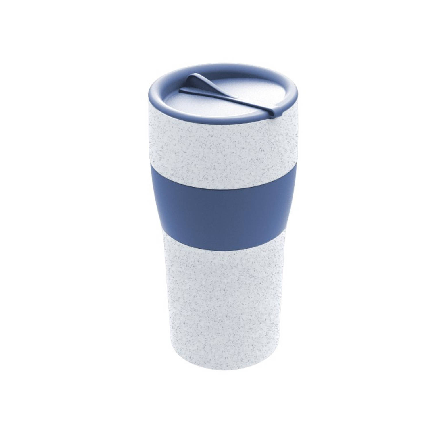 Koziol - Herbruikbare Koffiebeker met Deksel, 0.7 L, Organic Blauw - Koziol Aroma To Go XL