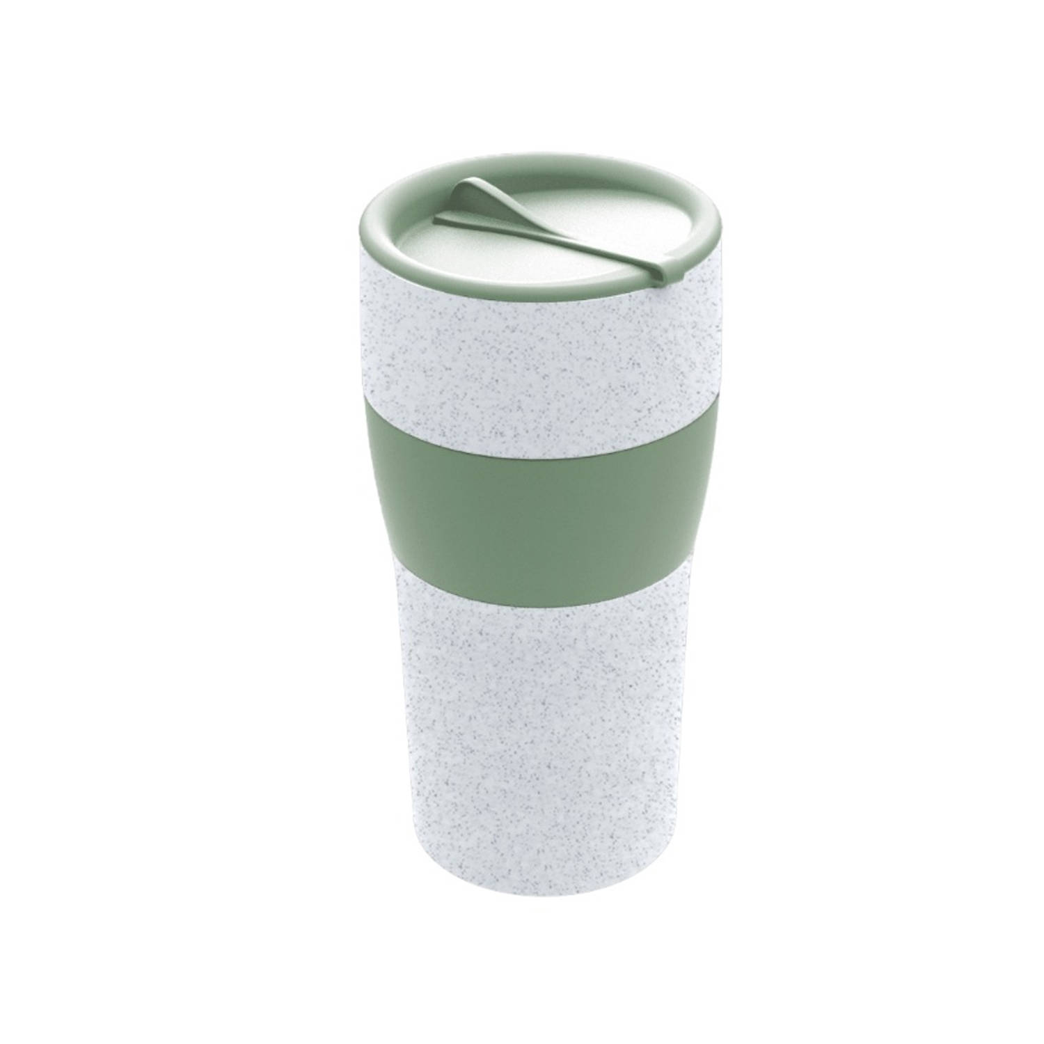 Koziol - Herbruikbare Koffiebeker met Deksel, 0.7 L, Organic Groen - Koziol Aroma To Go XL