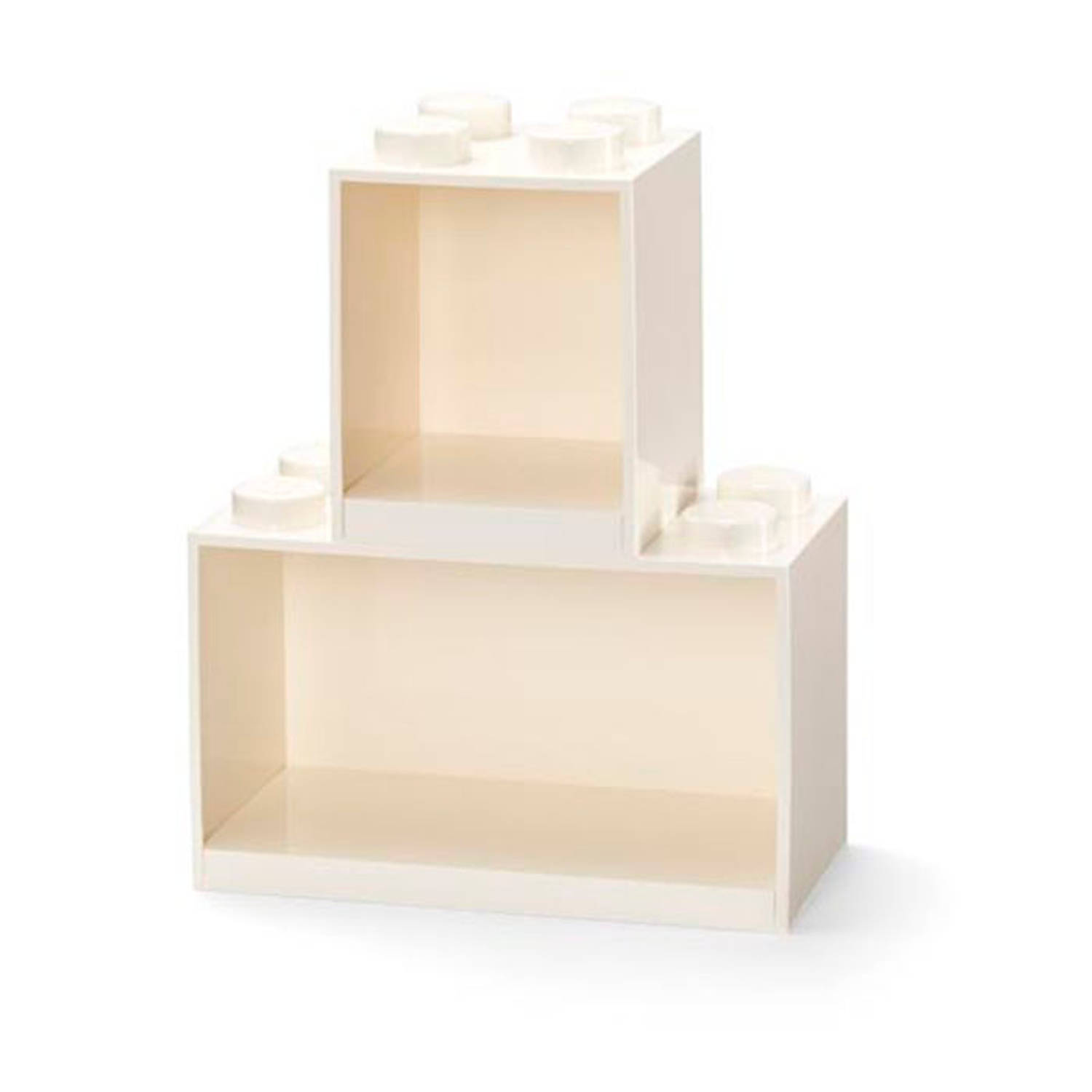 LEGO steen schappenset 31,8 x 21,1 cm wit 2-delig