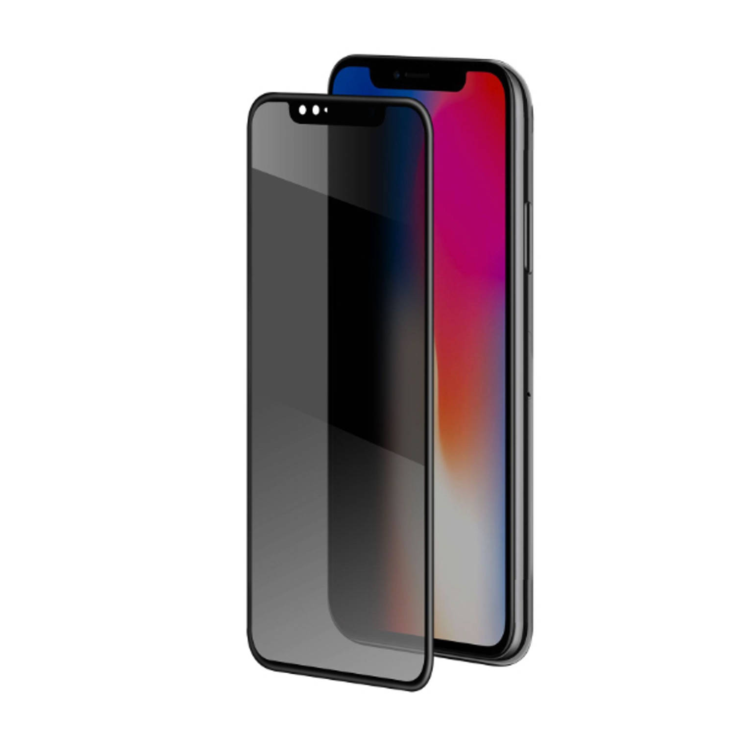 Celly screenprotector Privacy Apple iPhone X-XS glas zwart