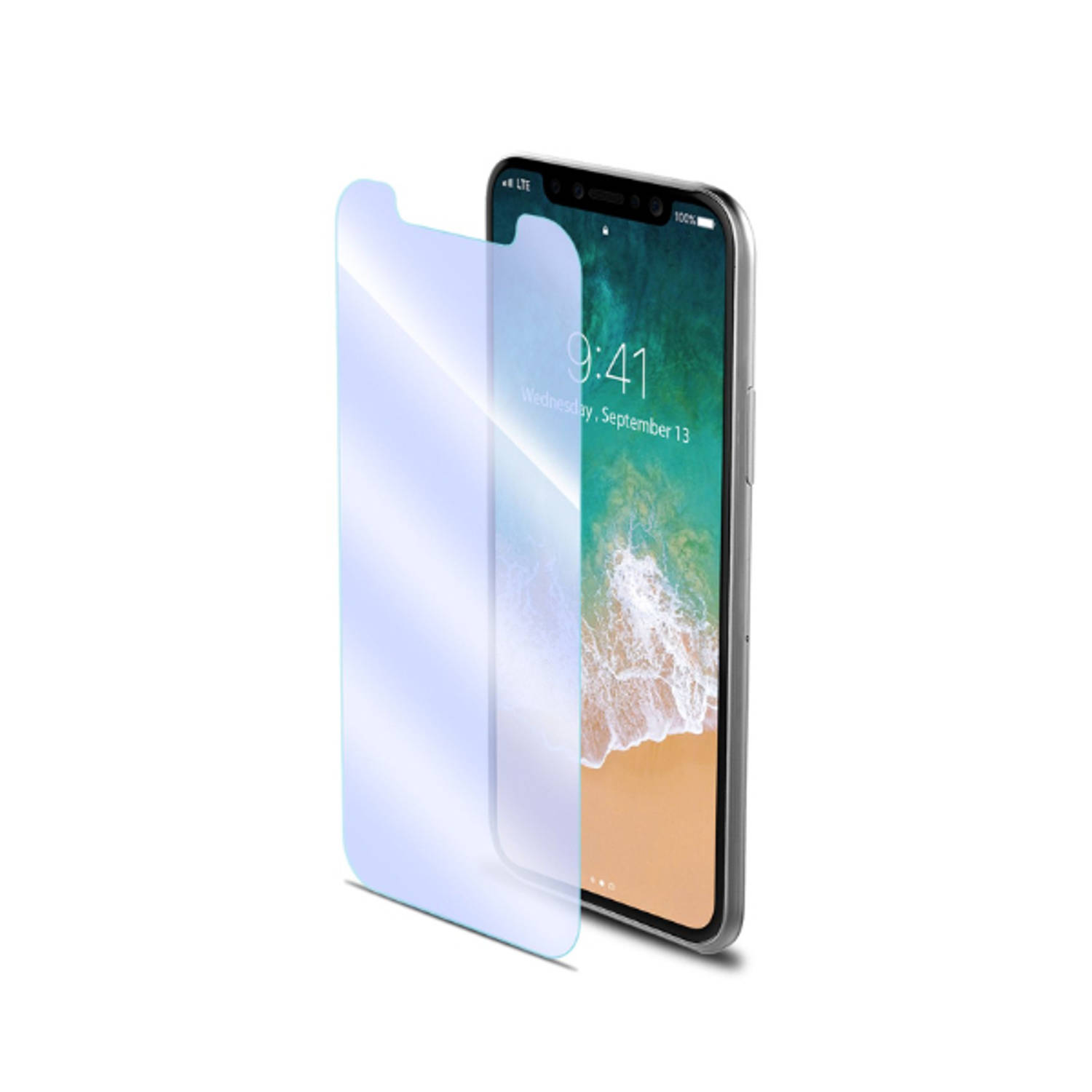 Celly screenprotector Anti Blue Ray iPhone X-XS glas
