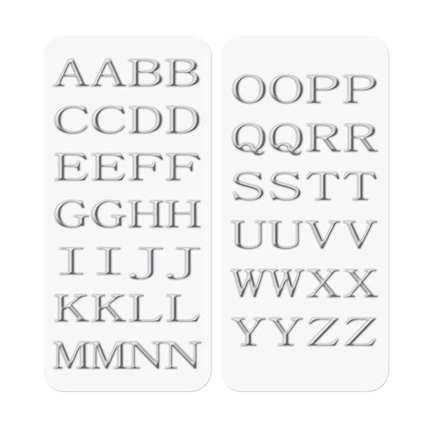 3D Letter Stickers, - Rubber Celly Blokker