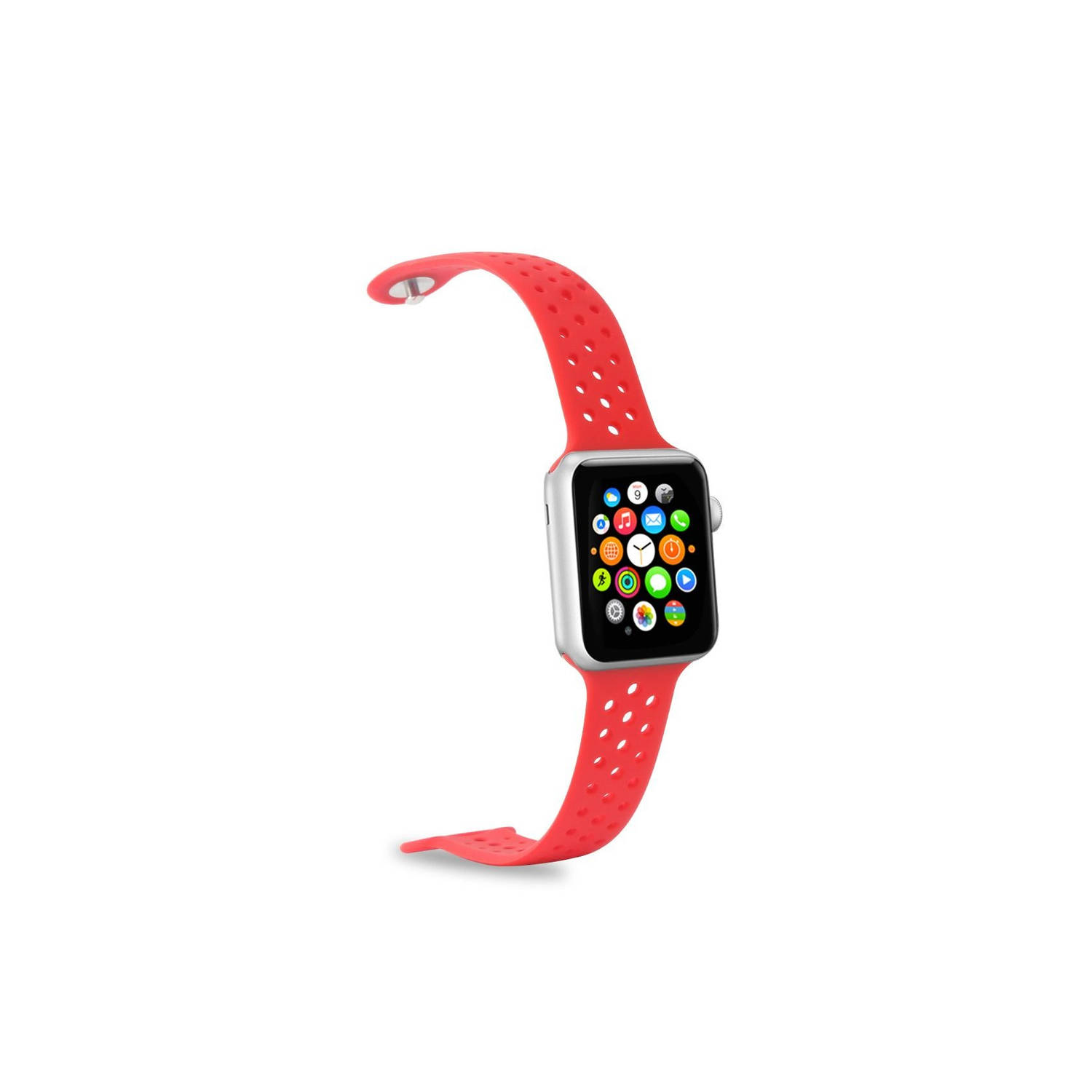 Celly horlogeband Feeling Apple Smartwatch siliconen rood