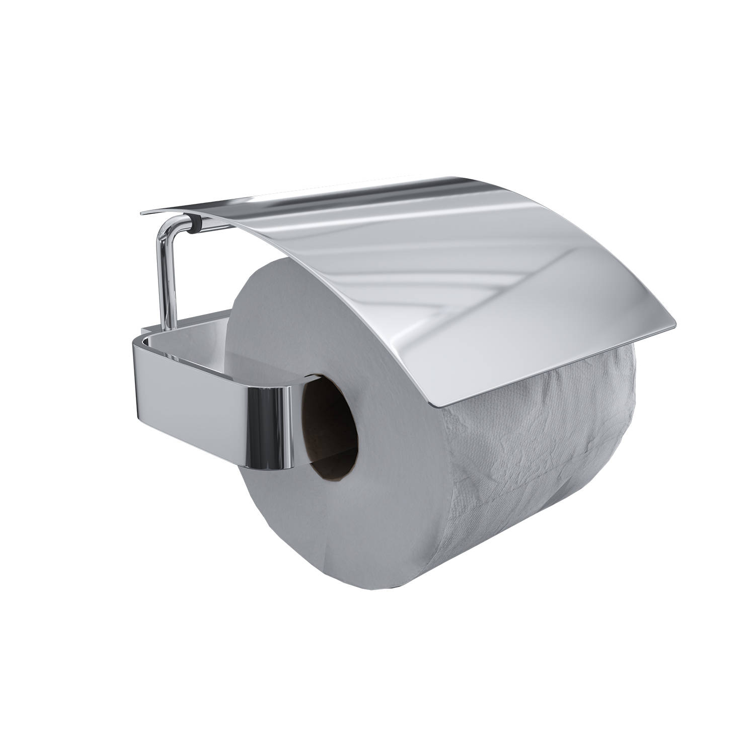 Preventie stapel Carry Luzzo® Piazzo Messing Toiletrolhouder met klep - wc rolhouder - chroom |  Blokker