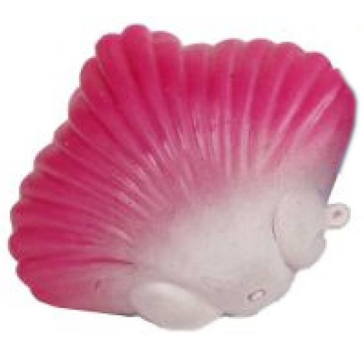 Toys Amsterdam knijpschelp met parel SeaLife 8,5 cm roze