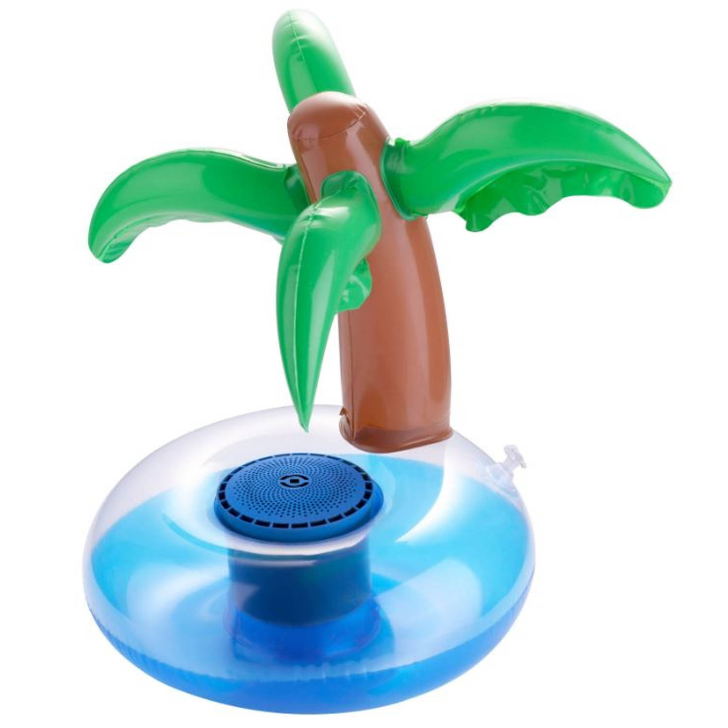 Celly zwembadspeaker Palmboom Bluetooth 3 Watt blauw-groen