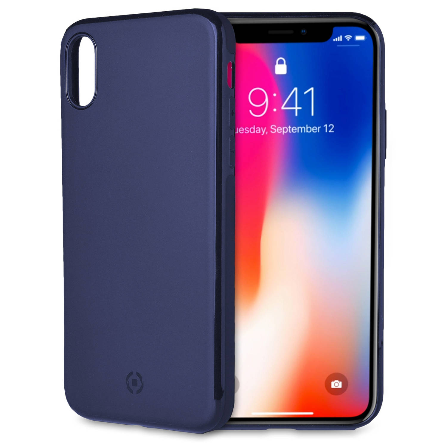 Celly backcover Ghost Skin iPhone X/XS polyurethaan blauw