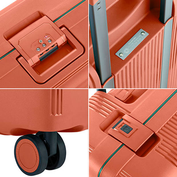CarryOn Protector Luxe Kofferset - TSA Trolleyset M+L formaat - Kliksloten - Terra