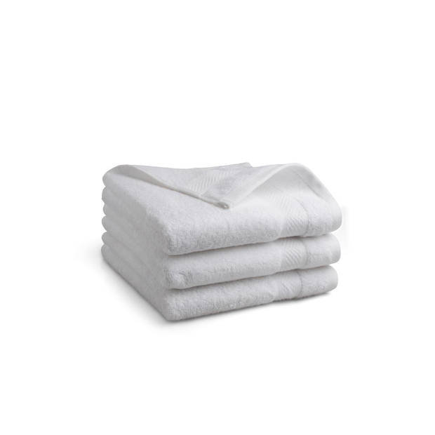 Seashell Hotel Collectie Handdoek - Wit - 3 stuks - 50x100cm