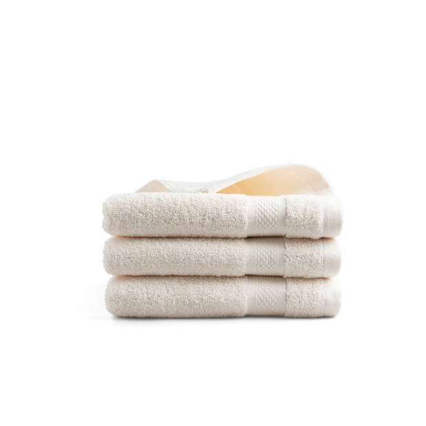 Seashell Hotel Collectie Handdoek - Crème - 3 stuks - 50x100cm