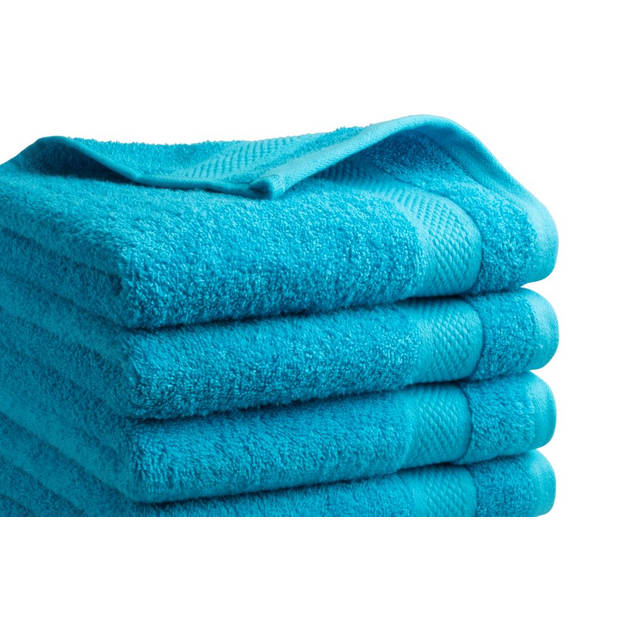 Seashell Hotel Collectie Handdoek - Turquoise - 3 stuks - 50x100cm