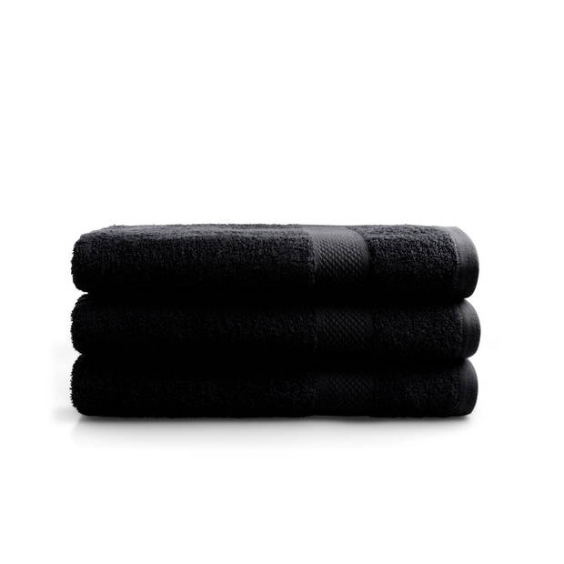 Seashell Hotel Collectie Handdoek - Zwart - 3 stuks - 70x140cm