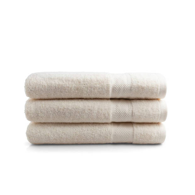 Seashell Hotel Collectie Handdoek - Crème - 3 stuks - 70x140cm