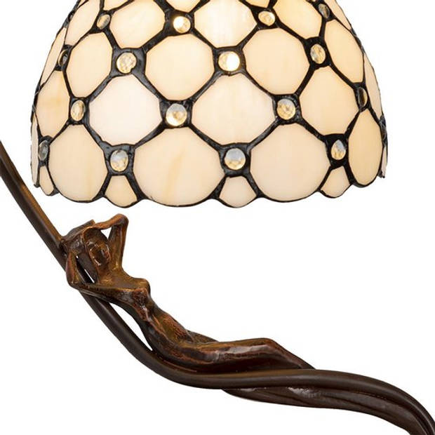 Clayre & Eef Tafellamp Tiffany 28*20*41 cm E14/max 1*25W 5LL-6097